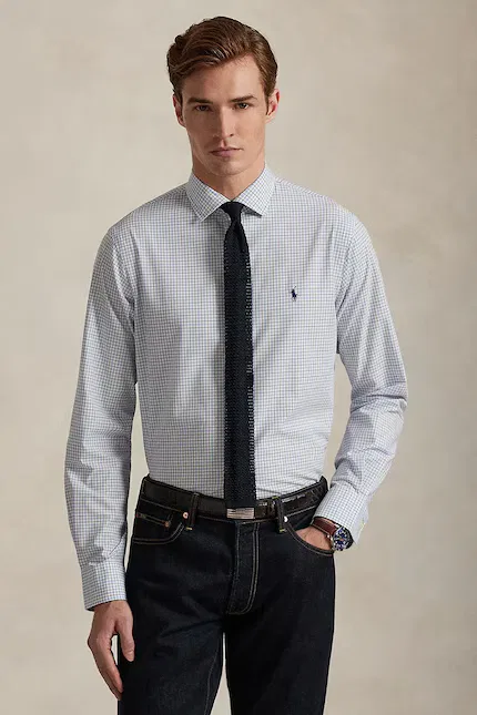Рубашка из хлопка с эластаном Polo Ralph Lauren, белый
