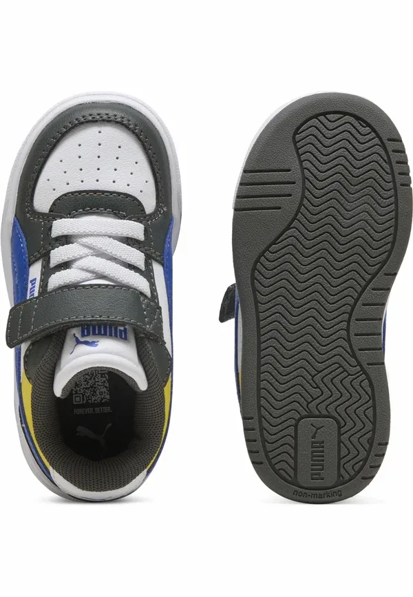 Кроссовки Puma Caven iii block sneakers baby shoes, серо-теневой-королевский сапфир-белый — фото 3
