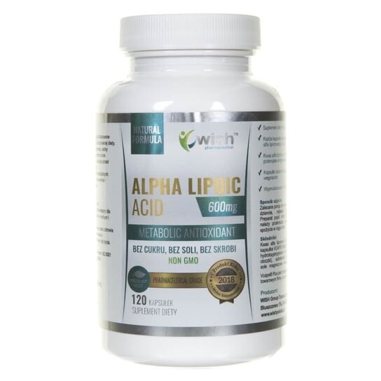 

Wish Pharmaceutical, Альфа-липоевая кислота (АЛК) 600 мг, 120 капсул