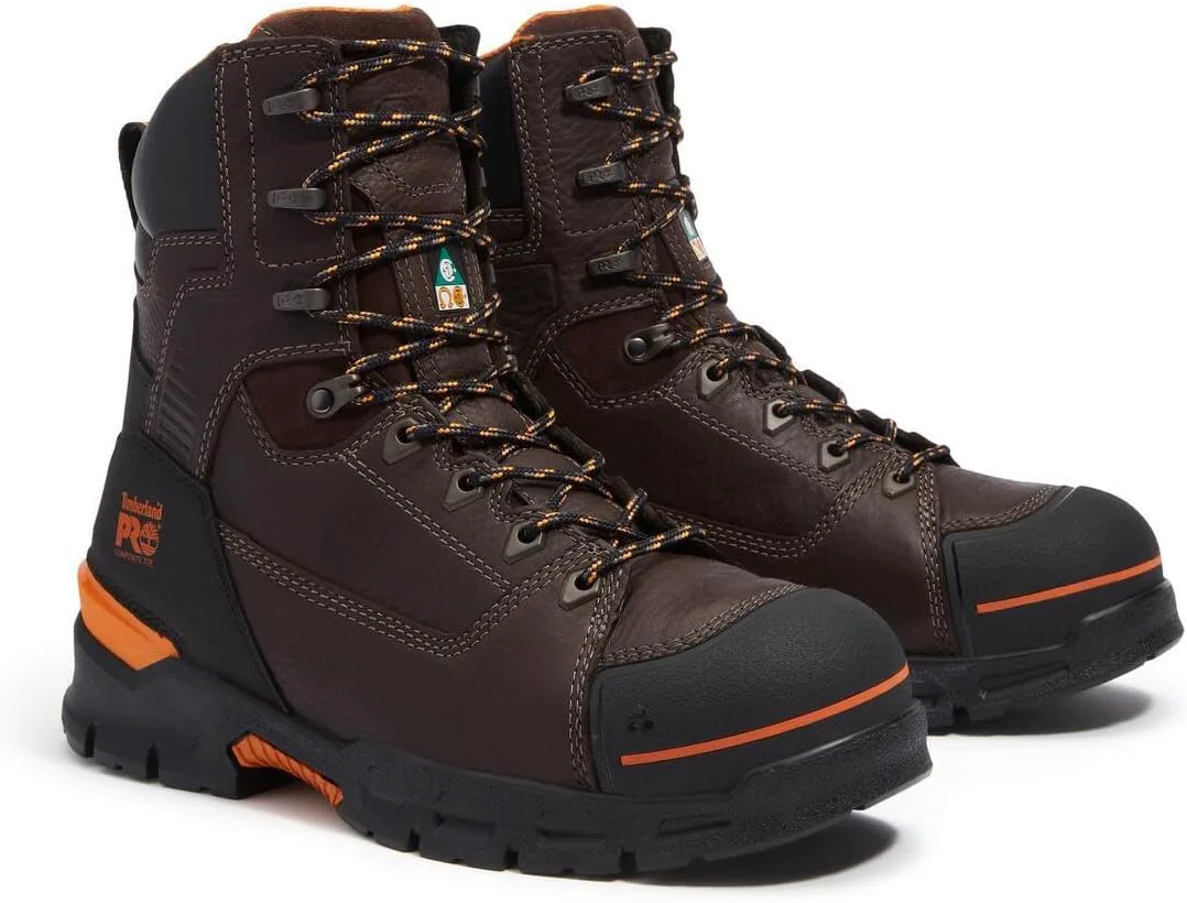Мужские ботинки Timberland PRO 8" Dark Endurance EV с композитным носком, устойчивые к проколам и скольжению, темно-коричневый — фото 2