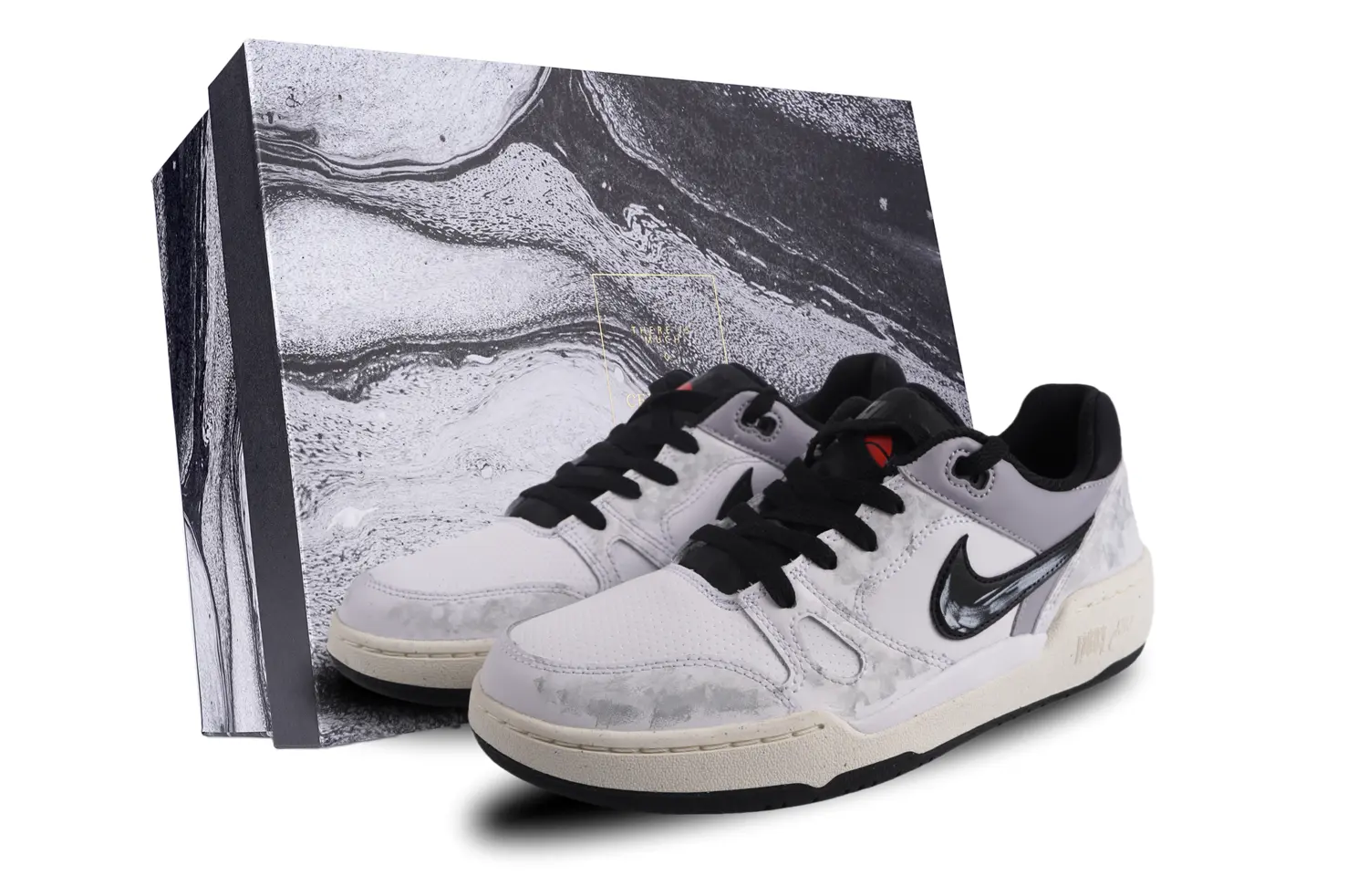 

Кроссовки Nike Full Force Skateboarding Shoes Men Low-top Black/white, черный/белый