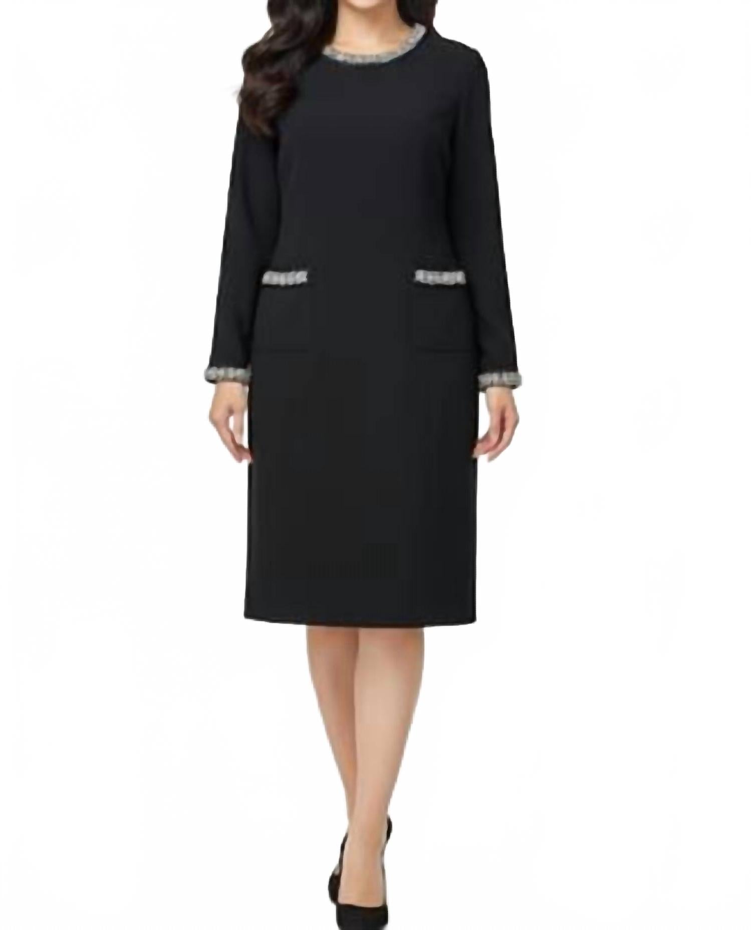 

Элегантное платье миди черного цвета Kathie K, черный