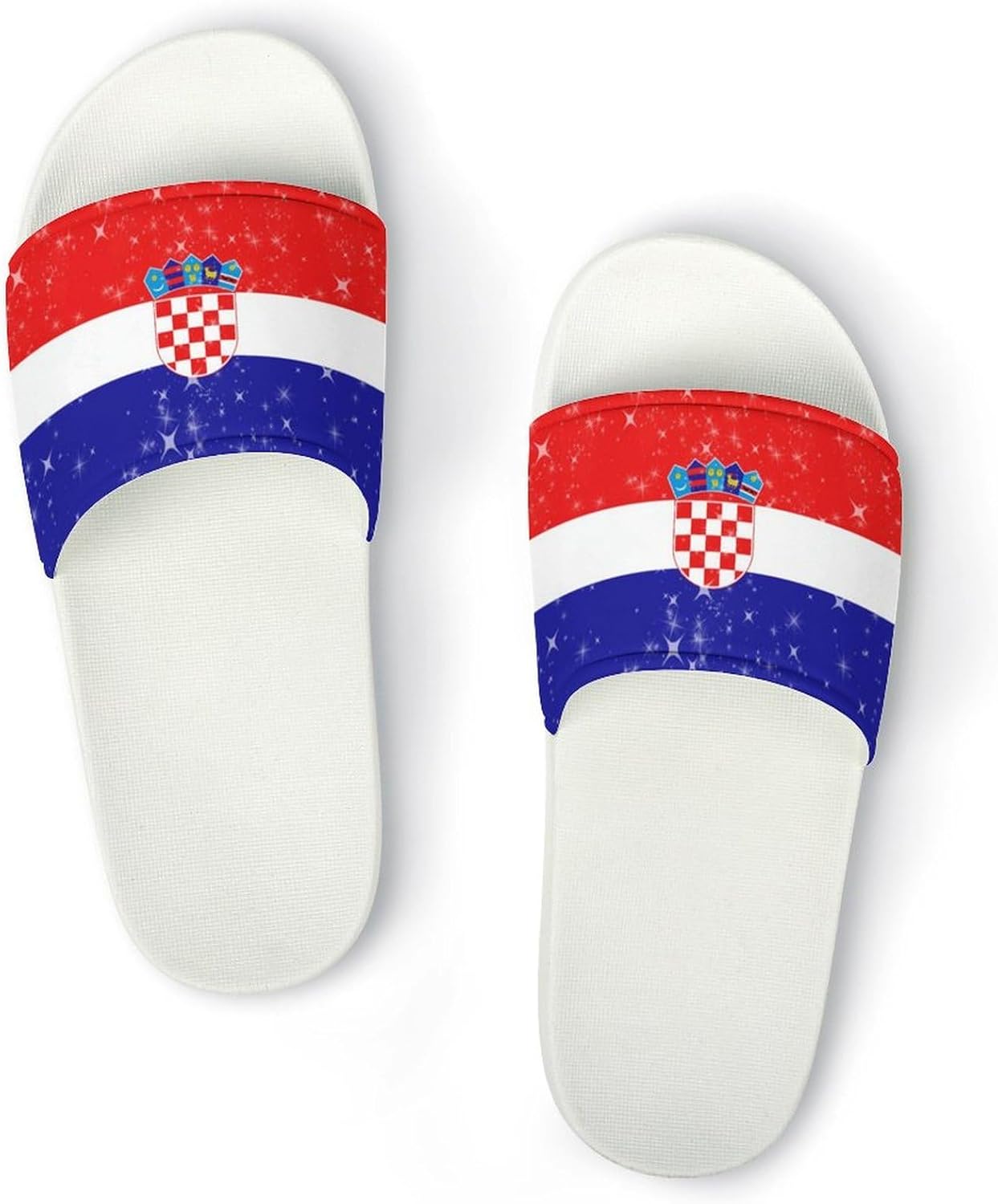 

Тапочки Glittering Stars Croatia для душа, дома, быстросохнущие, нескользящие, для ванной, бассейна, женские и мужские, из ПВХ Aloewxxr, белый