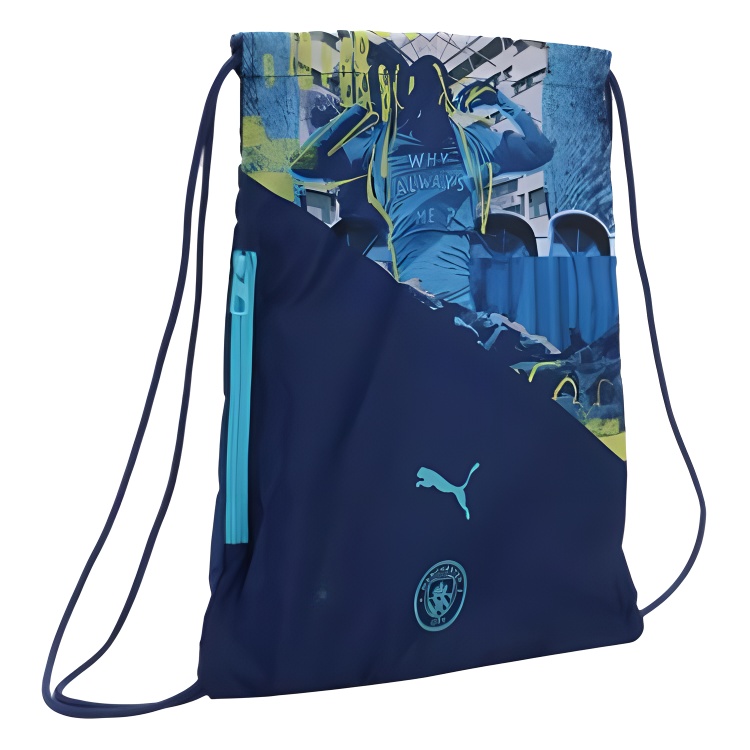 

PUMA Рюкзак из ткани Манчестер Сити унисекс тёмно-синий и ярко-голубой, Dark Navy Blue & Bright Lake Blue