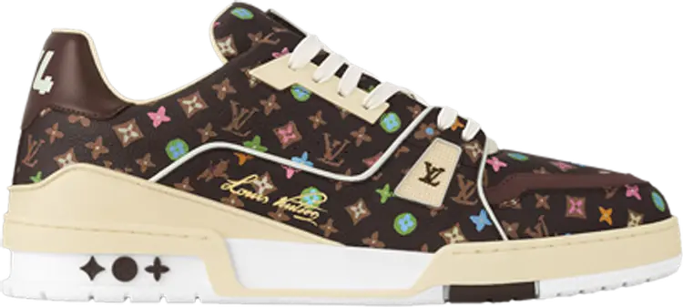 

Кроссовки Louis Vuitton Trainer 'Mocha Multi-Color Monogram', коричневый