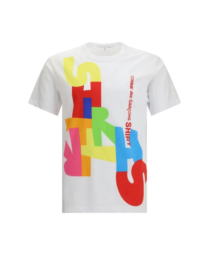 

Футболка с круглым вырезом и разноцветным принтом Comme Des Garã§Ons, мультиколор