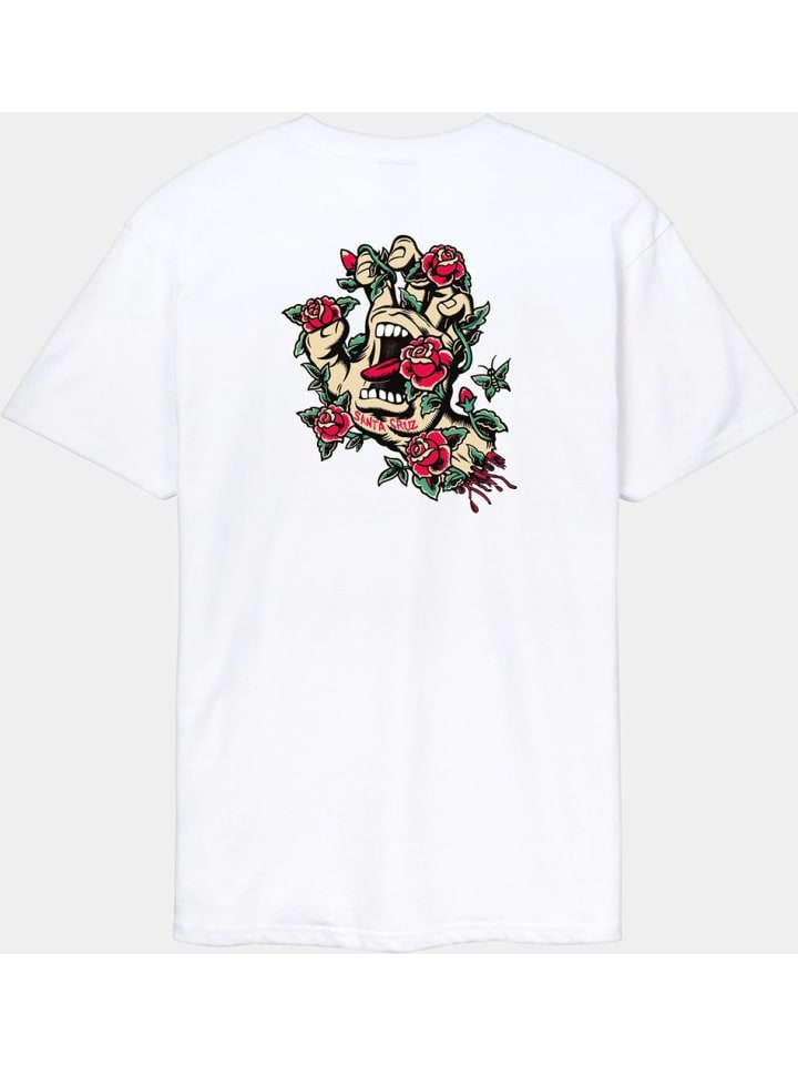 

Футболка Screaming Rose Flash Hand T-Shirt белого цвета Santa Cruz