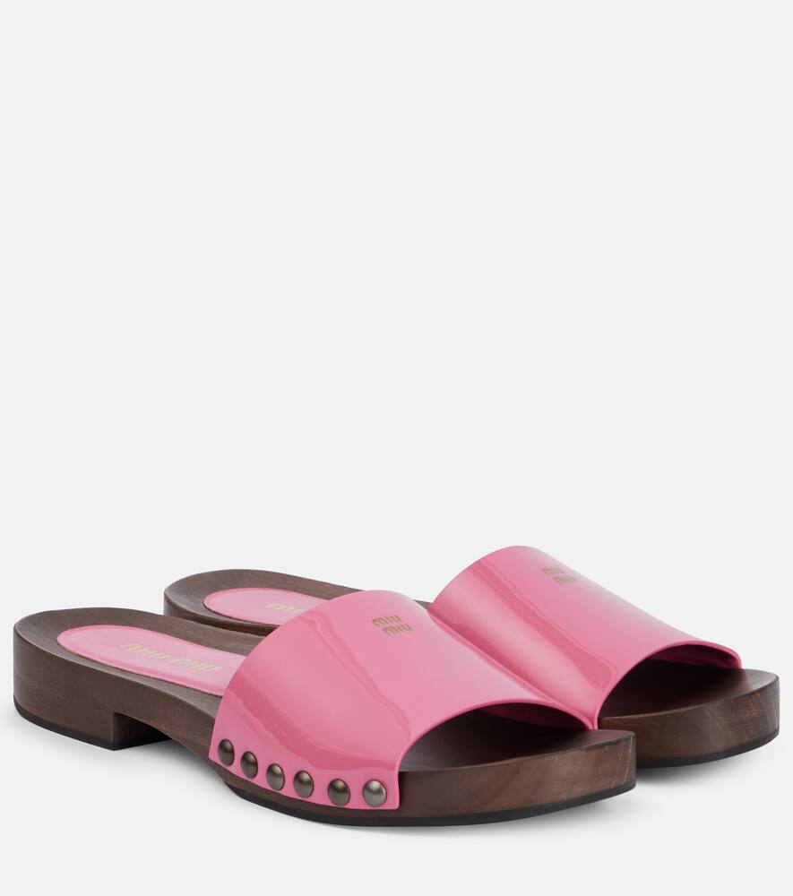 Лакированные клоги Miu Miu, Begonia