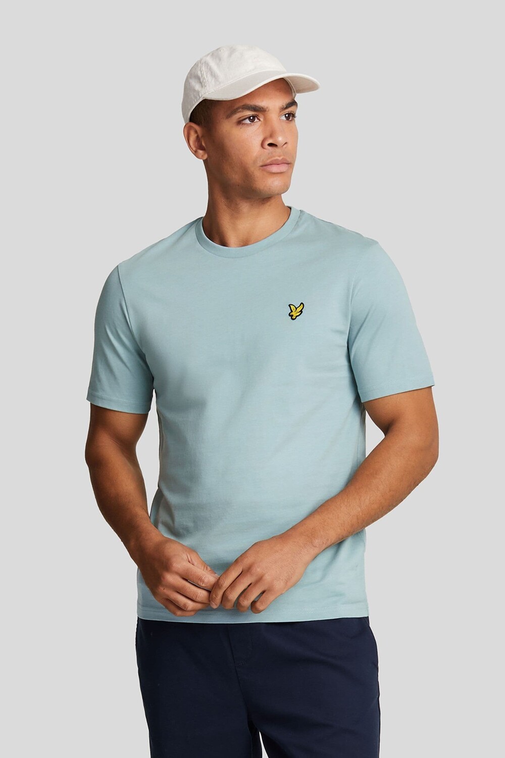 

Футболка из 100% хлопка с большим круглым вырезом Lyle & Scott, синий