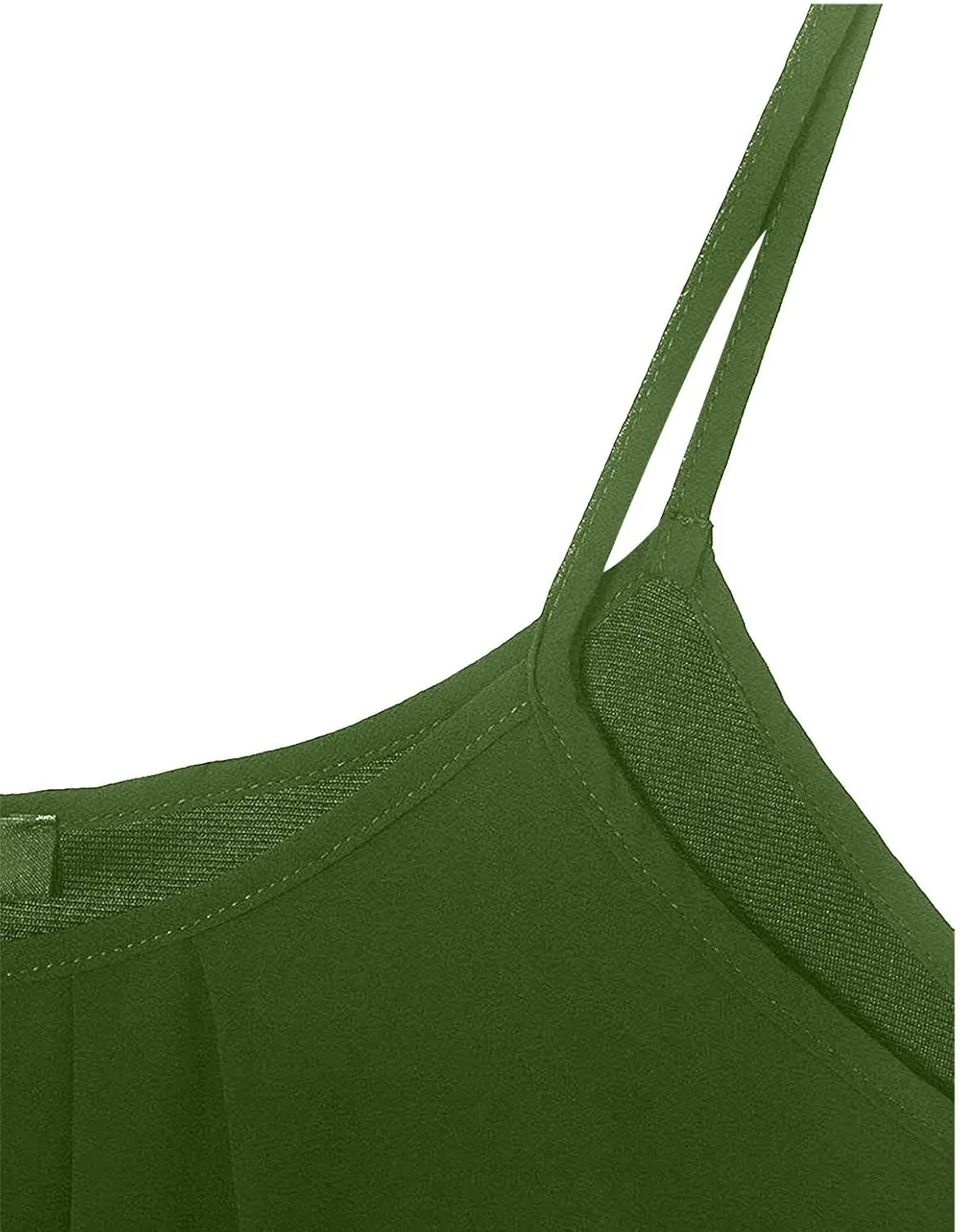 Женский топ на бретелях, свободный, A-силуэт, Generic, 3army Green — фото 2