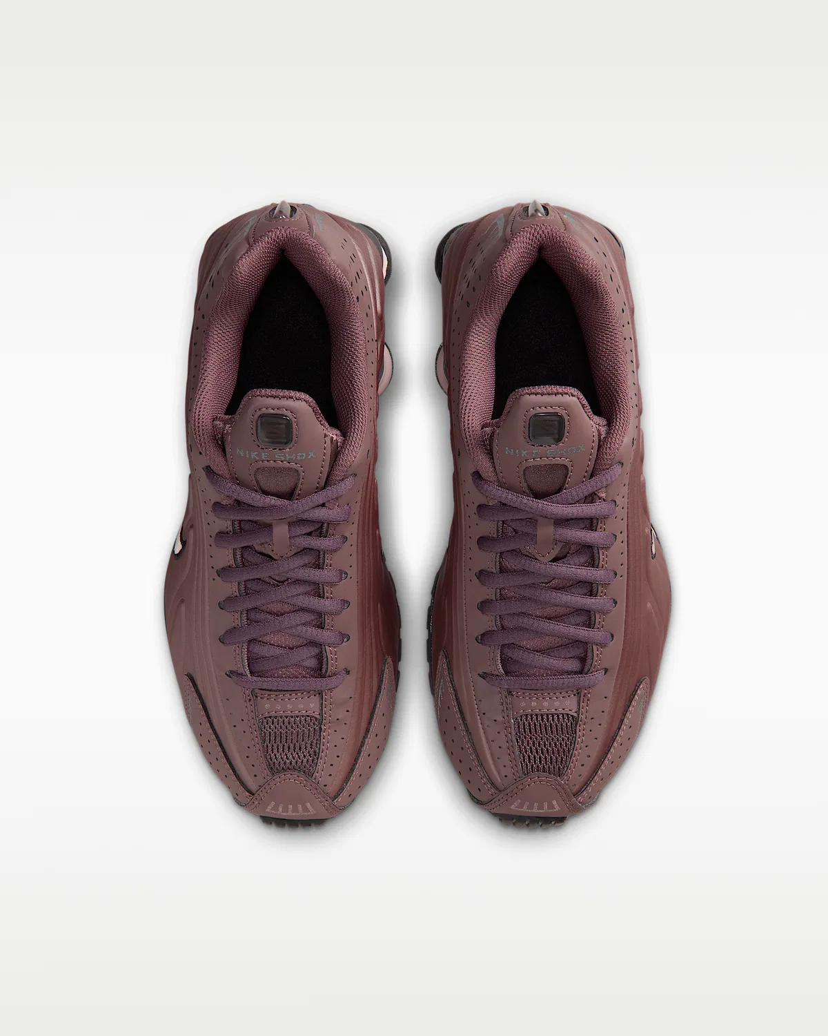 Детские кроссовки Nike Shox R4, Tattoo/Burgundy Crush/Metallic Dark Grey/Silt Red — фото 4