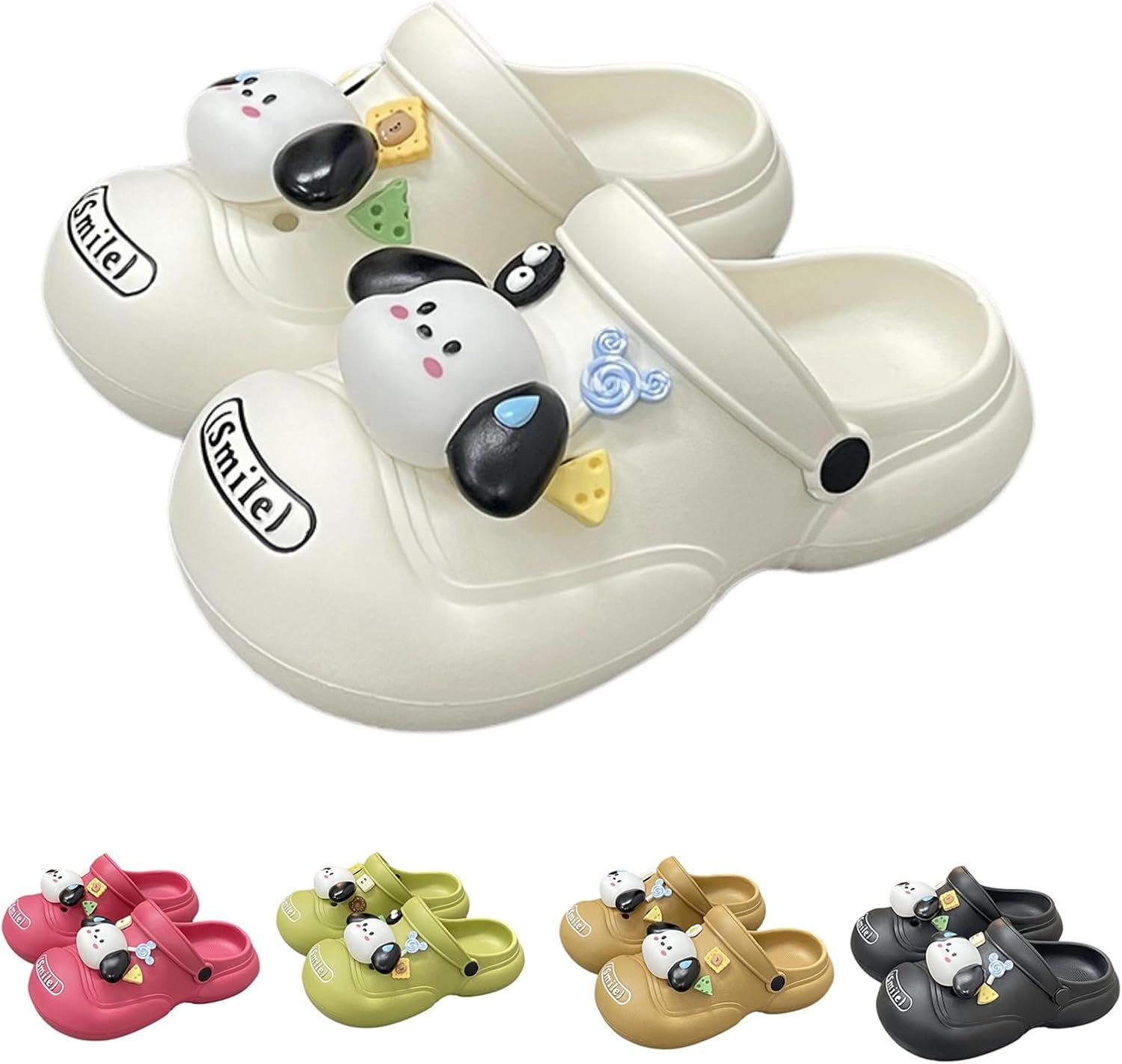 

Милые тапочки с щенком Тапочки для женщин и мужчин Мягкие домашние тапочки с удобной ноской для дома и улицы Креативные подарки носить пляжные тапочки для женщин как милый подарок Sourmei, белый