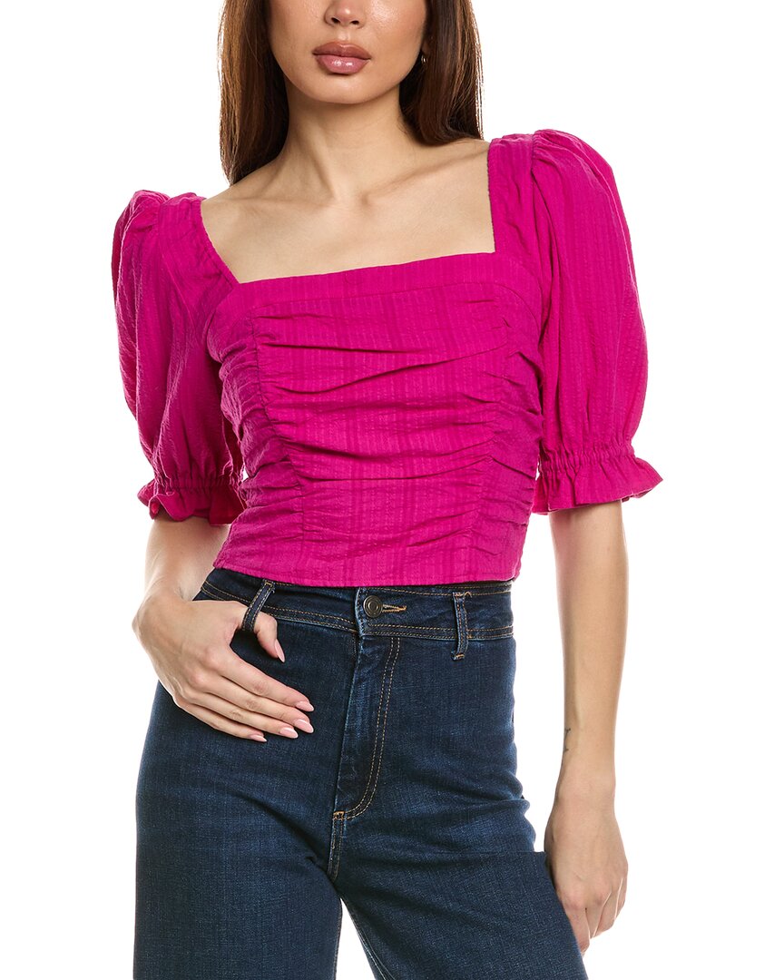 

Укороченный топ Saltwater Luxe со сборками, фиолетовый