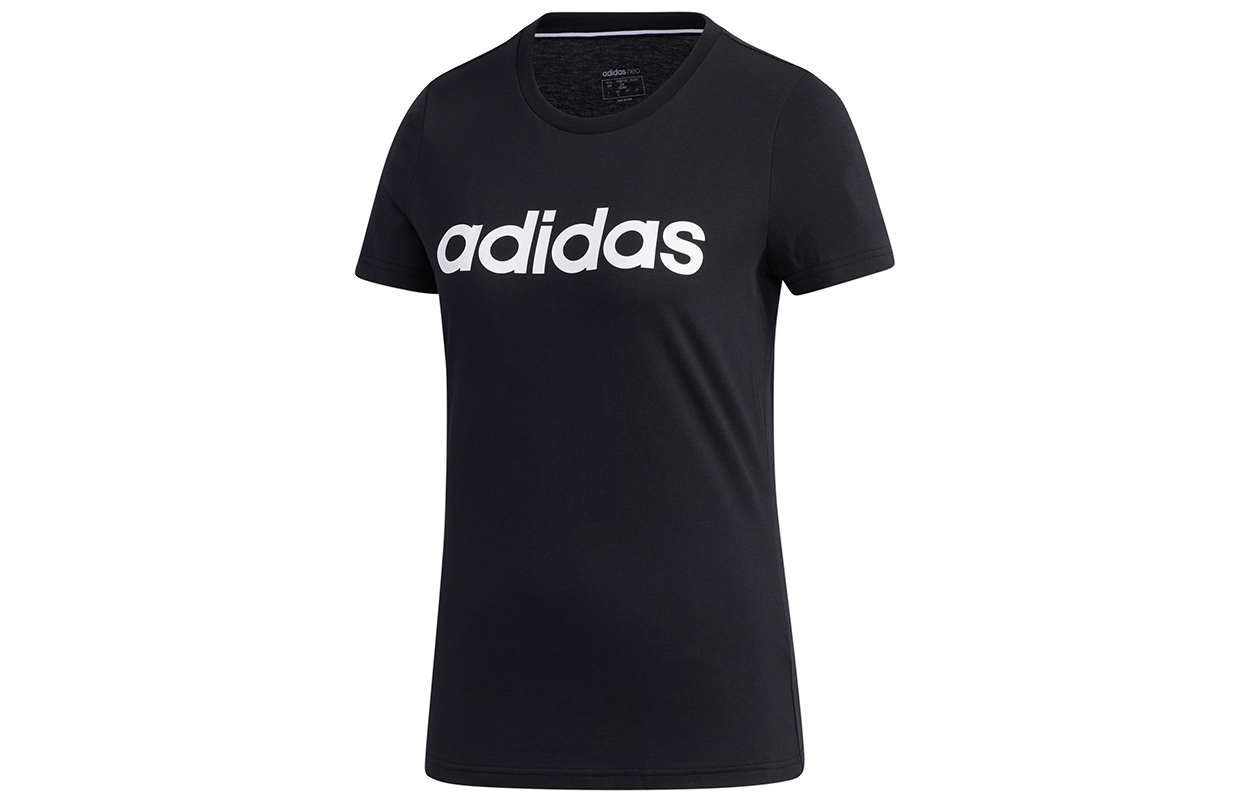 Adidas Neo Футболка с втачным рукавом женская черная — фото 3