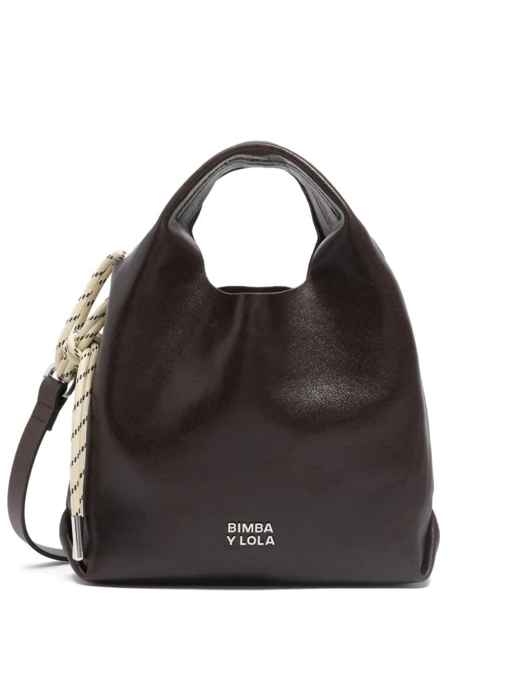 

Кожаная сумка-тоут с отделкой из веревки Bimba y Lola, коричневый