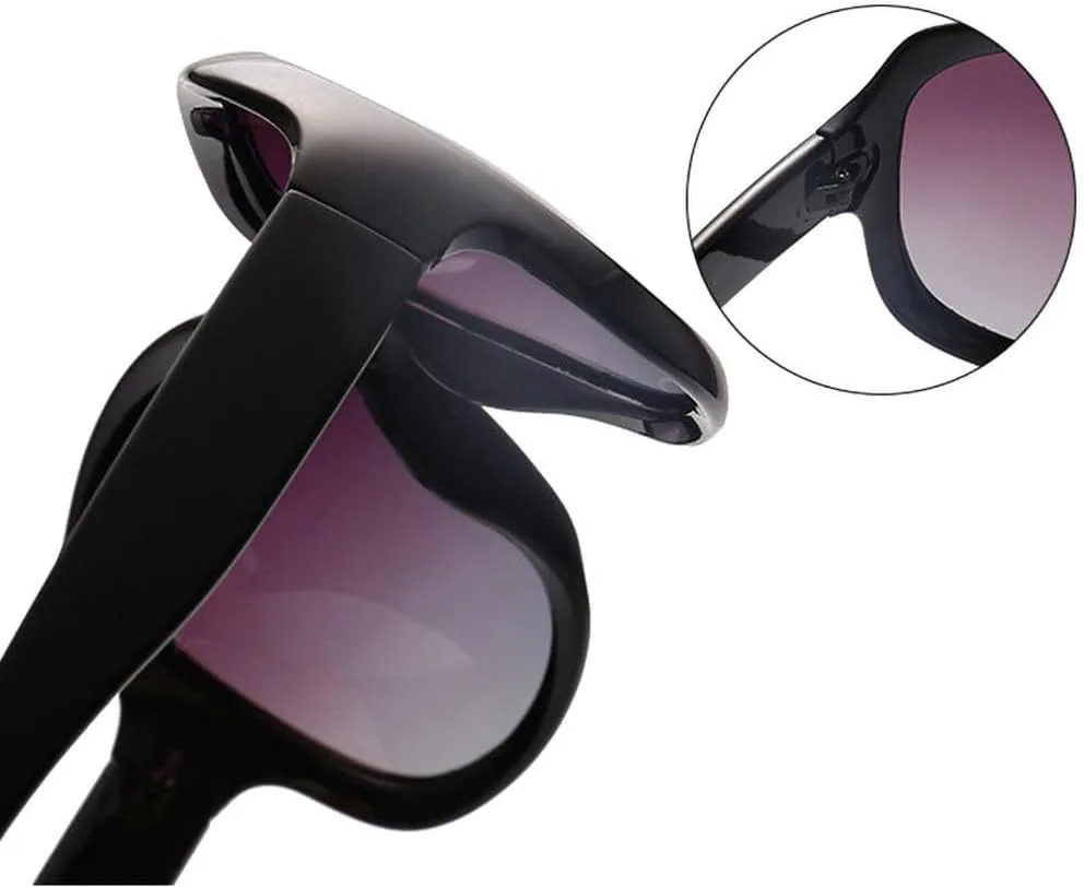 

Элегантные поляризованные солнцезащитные очки большого диаметра для женщин, простые и модные, из пластика, с защитой от УФ-излучения UV400 HYYZZC, Red Grey