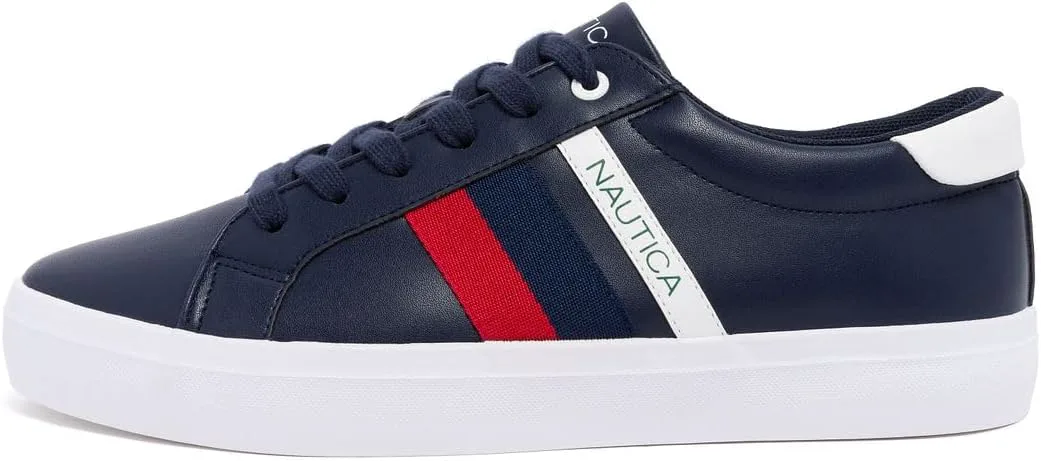 Мужская повседневная обувь Nautica, классические низкие лоферы на шнуровке, модные кроссовки - в стандартных и широких размерах, белый — фото 4