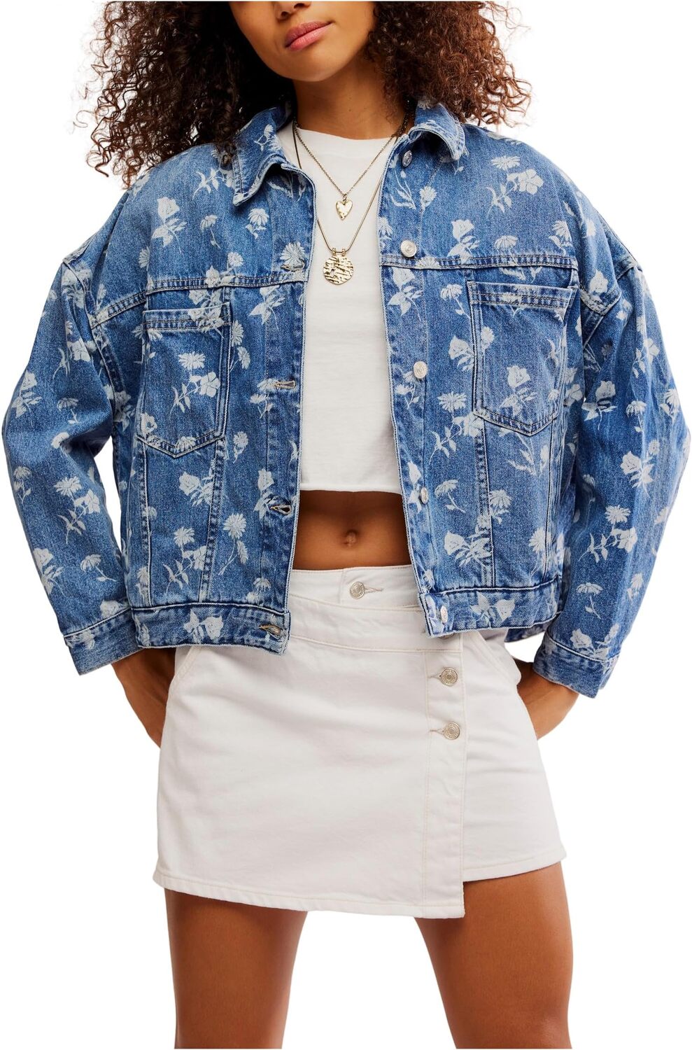 

Куртка Free People Opal Swing Denim Jacket, Fallen Daisy