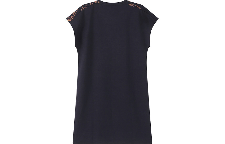 EMPORIO ARMANI EA7 Платья с коротким рукавом женские синий черный — фото 4
