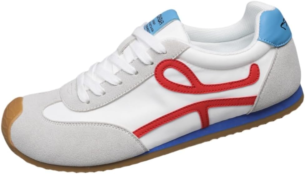 

Мужские модные спортивные повседневные кроссовки - дизайн с рисунком Fusecottc, белый/красный