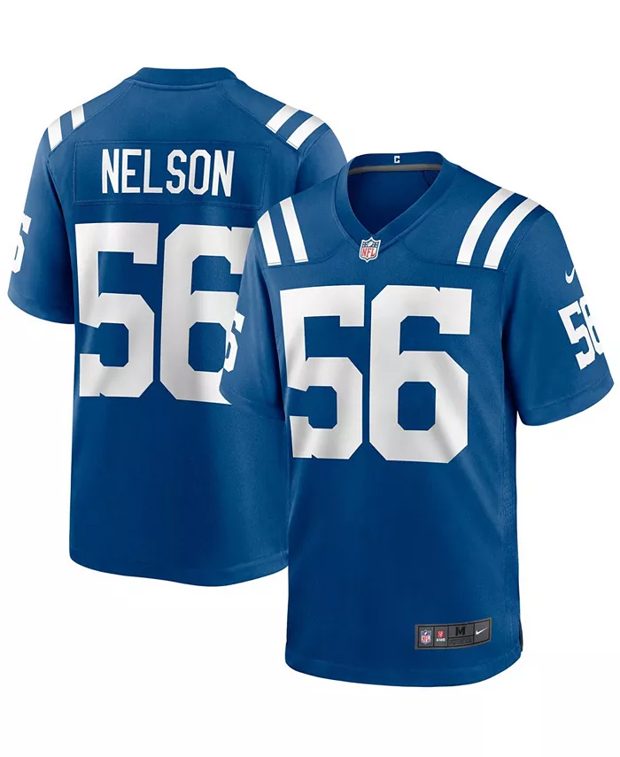 

Мужская альтернативная игровая футболка Quenton Nelson Indianapolis Colts Nike, мультиколор