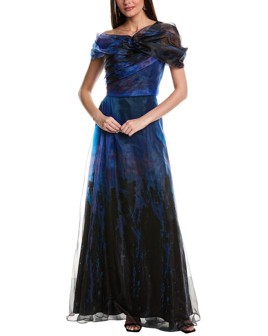 

Платье из органзы Rene Ruiz, синий