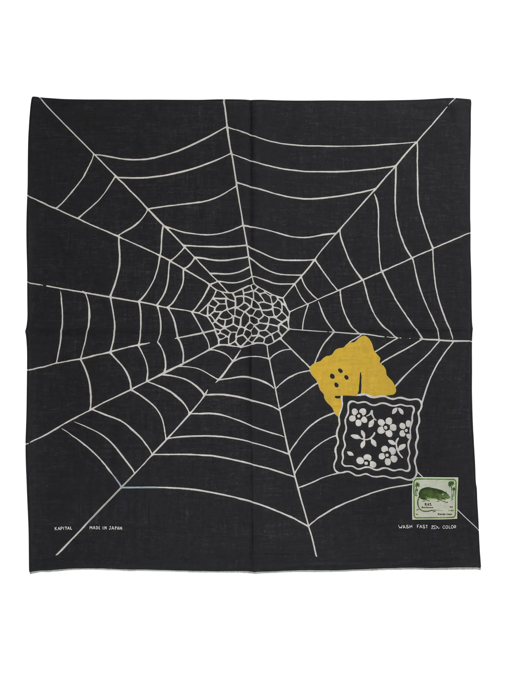 

Платок spiderweb с графичным принтом Kapital, черный