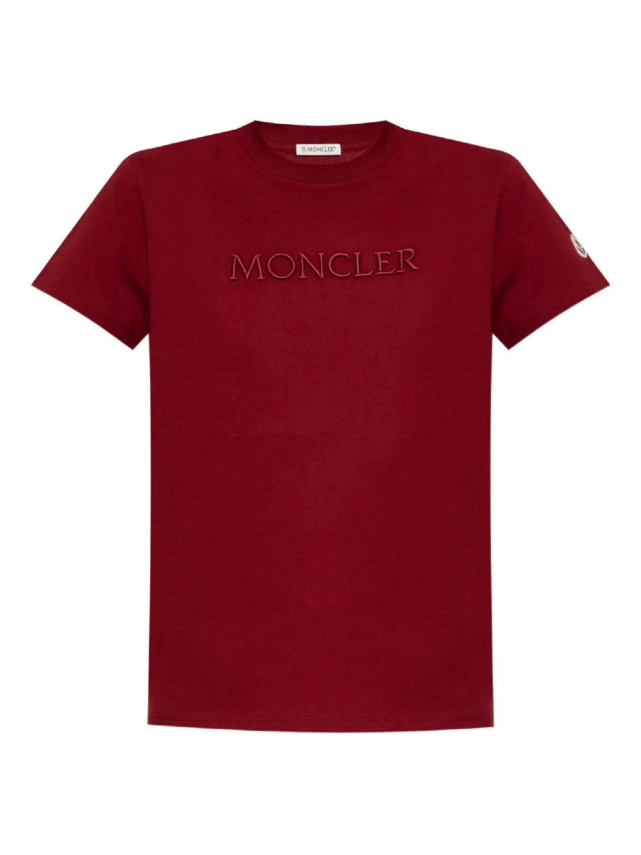 

Футболка с вышитым логотипом Moncler, красный