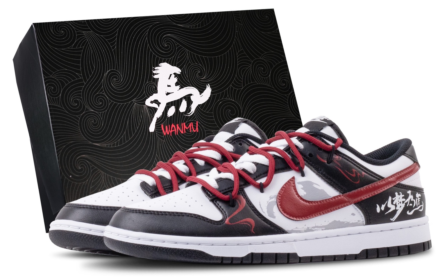 

Nike Кроссовки для скейтбординга Dunk Dream As A Horse, устойчивые к истиранию, баланс, низкие, унисекс, бело-красные