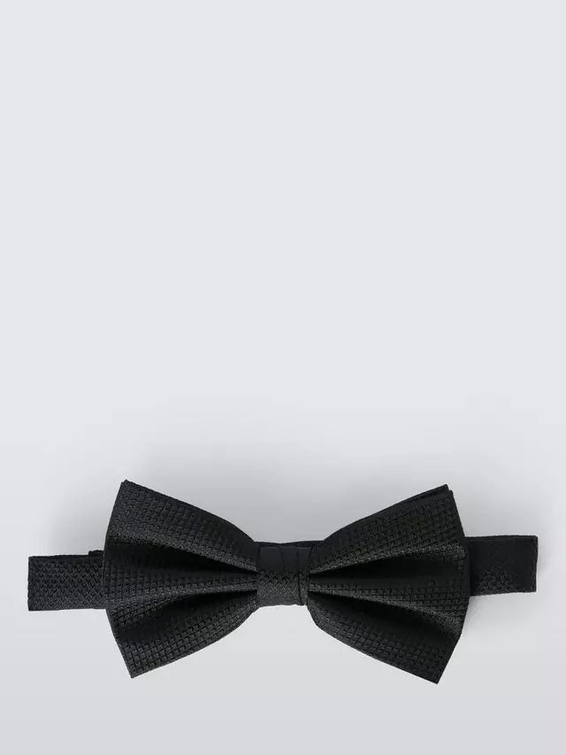 

Галстук John Lewis Textured Silk Bow, черный