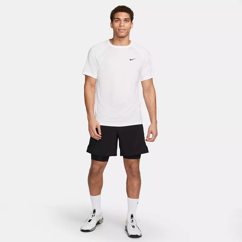 Мужская футболка для фитнеса с короткими рукавами Nike Dri-FIT Ready, белый — фото 3