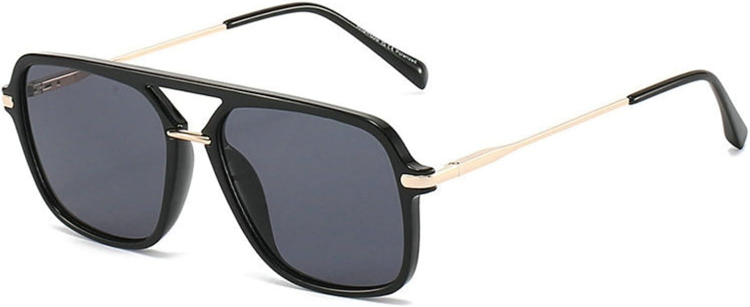 

Willochra Модные солнцезащитные очки-пилот большого размера для женщин и мужчин, роскошные черные солнцезащитные очки в крупной оправе с градиентным затемнением, защита от УФ-излучения UV400, C1