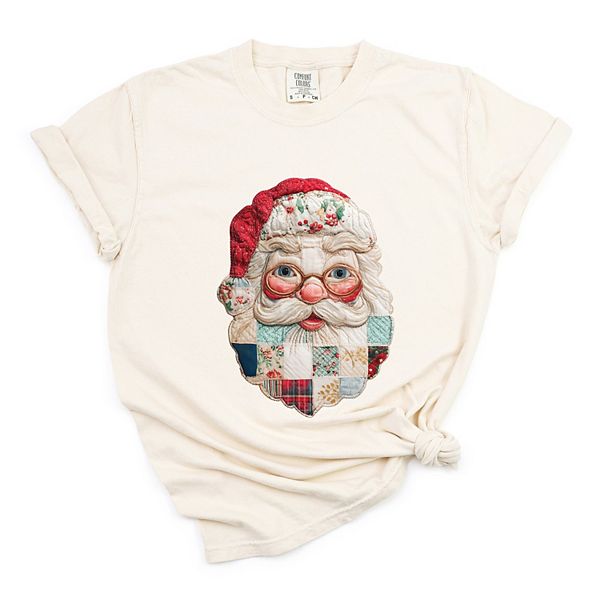 

Футболка женская Santa face patchwork print Simply Sage Market, Ivory, Зеленый, Футболка женская Santa face patchwork print Simply Sage Market, Ivory