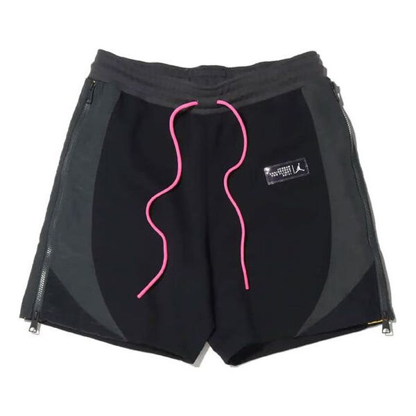 

Шорты 23 engineered side zipper contrasting colors knit sports shorts black Air Jordan, черный