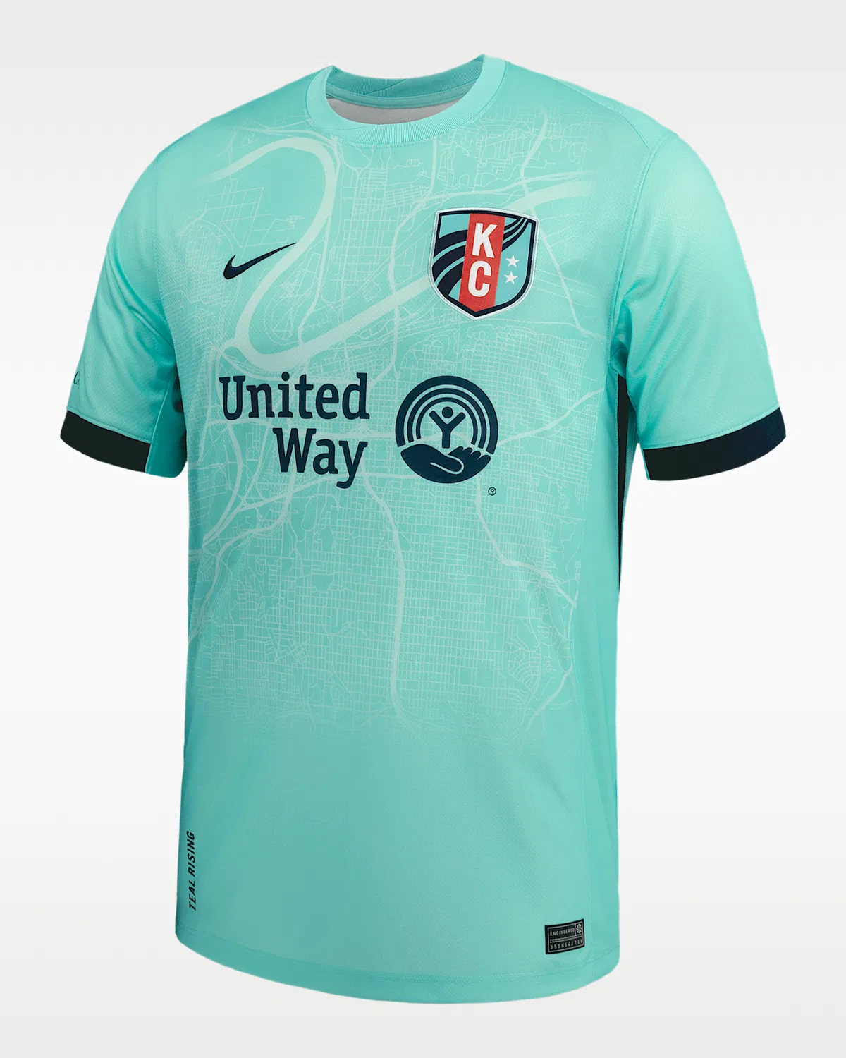 Мужская футболка Nike Dri-FIT NWSL Replica Jersey Debinha de Oliveira KC Current 2025 Stadium Away, Hyper Turquoise — фото 3