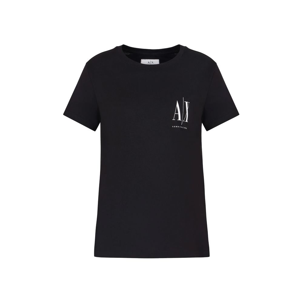 

Черные хлопковые топ и футболка Armani Exchange