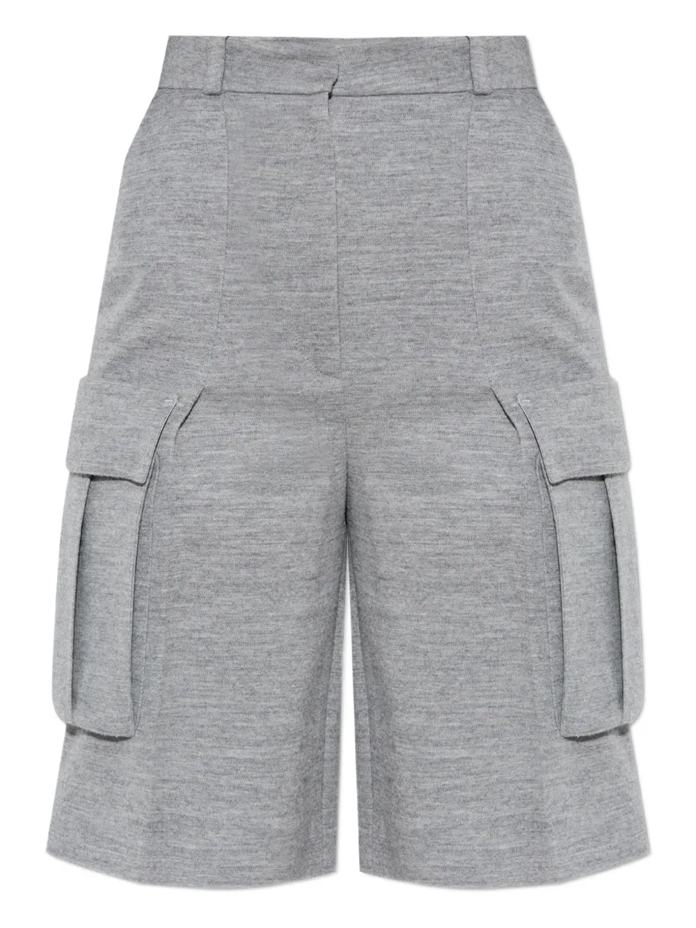

Шорты с накладными карманами Balmain, серый