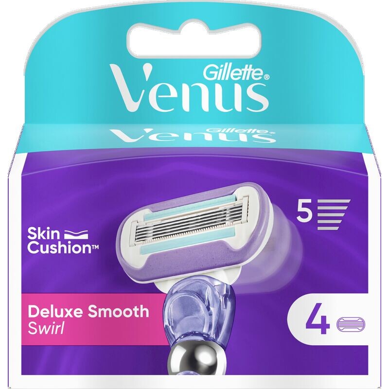 

Лезвия для бритвы Deluxe Smooth Swirl Gillette Venus, 4 шт.