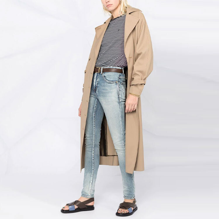 Джинсы женские Saint Laurent Skinny Fit Low, синий — фото 3