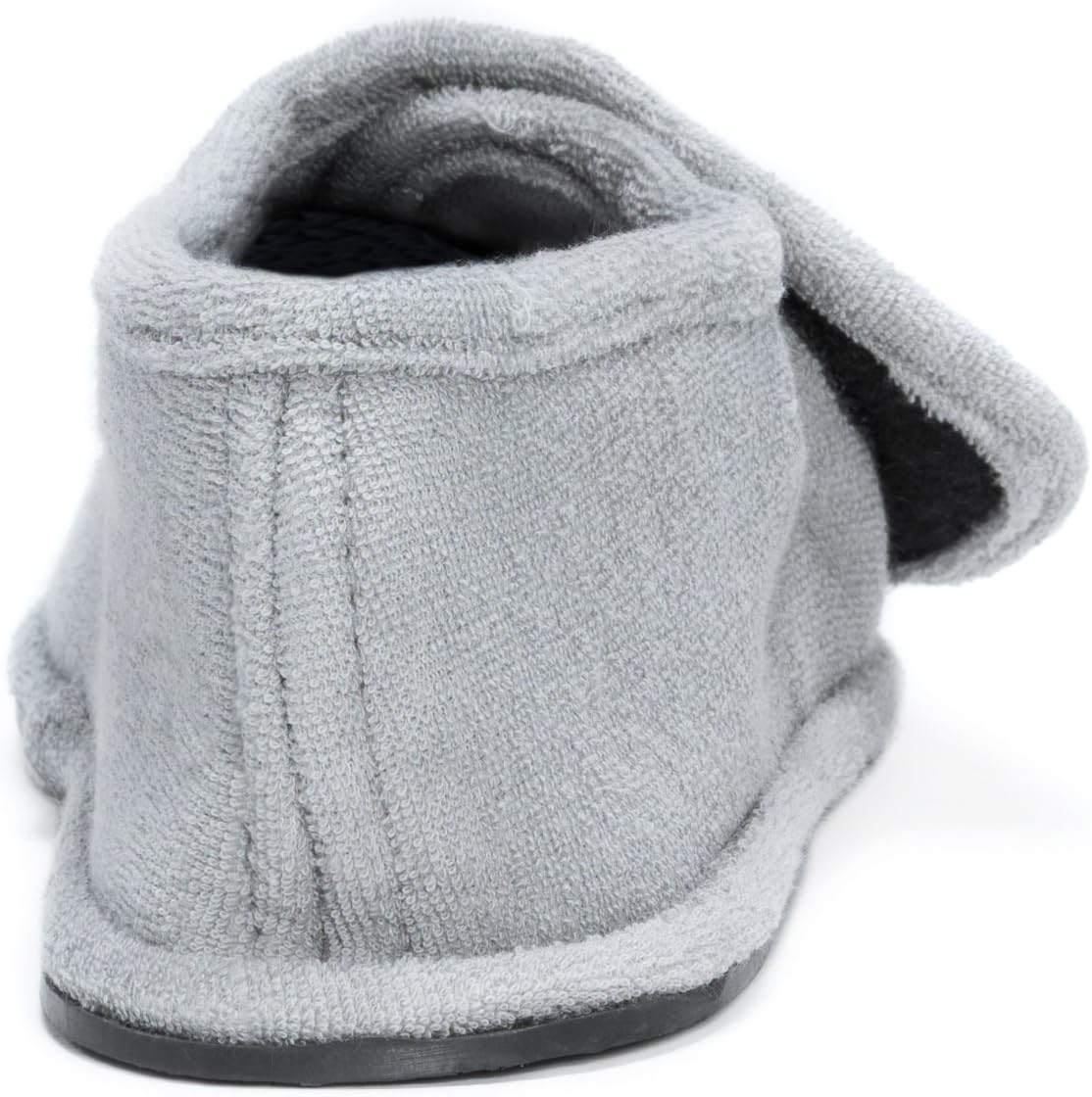 Muk LUKS Muk LUKS Мужские махровые регулируемые тапочки с открытым носком и полным покрытием стопы - темно-синие — фото 4