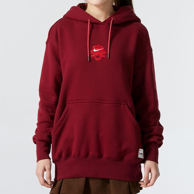 Nike Спортивный свитшот AS W NSW OS PO HD женский темно-красный — фото 4