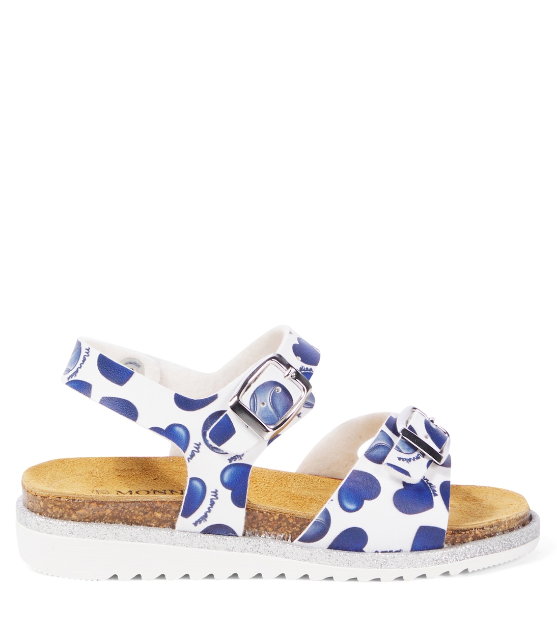 Сандалии St. Cuori из искусственной кожи Monnalisa, Bianco + Blu — фото 4