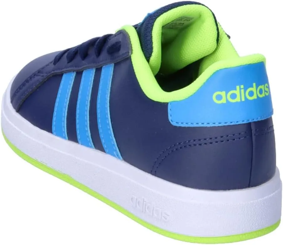 Теннисные кроссовки унисекс Kinder Grand Court Lifestyle на шнуровке, теннисные кроссовки adidas, темно-синий — фото 4