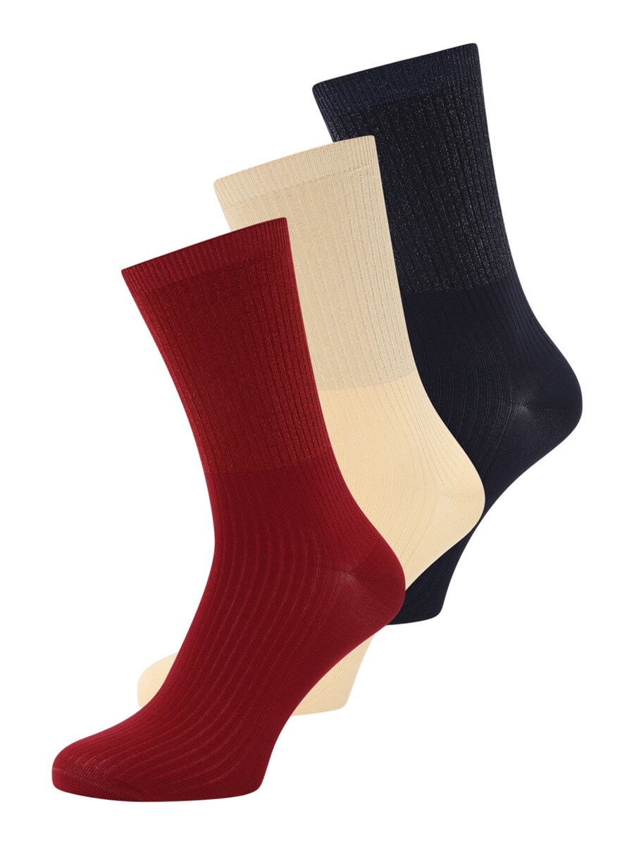 

Носки BeckSöndergaard Grady, цвет Beige/Navy/Carmine red