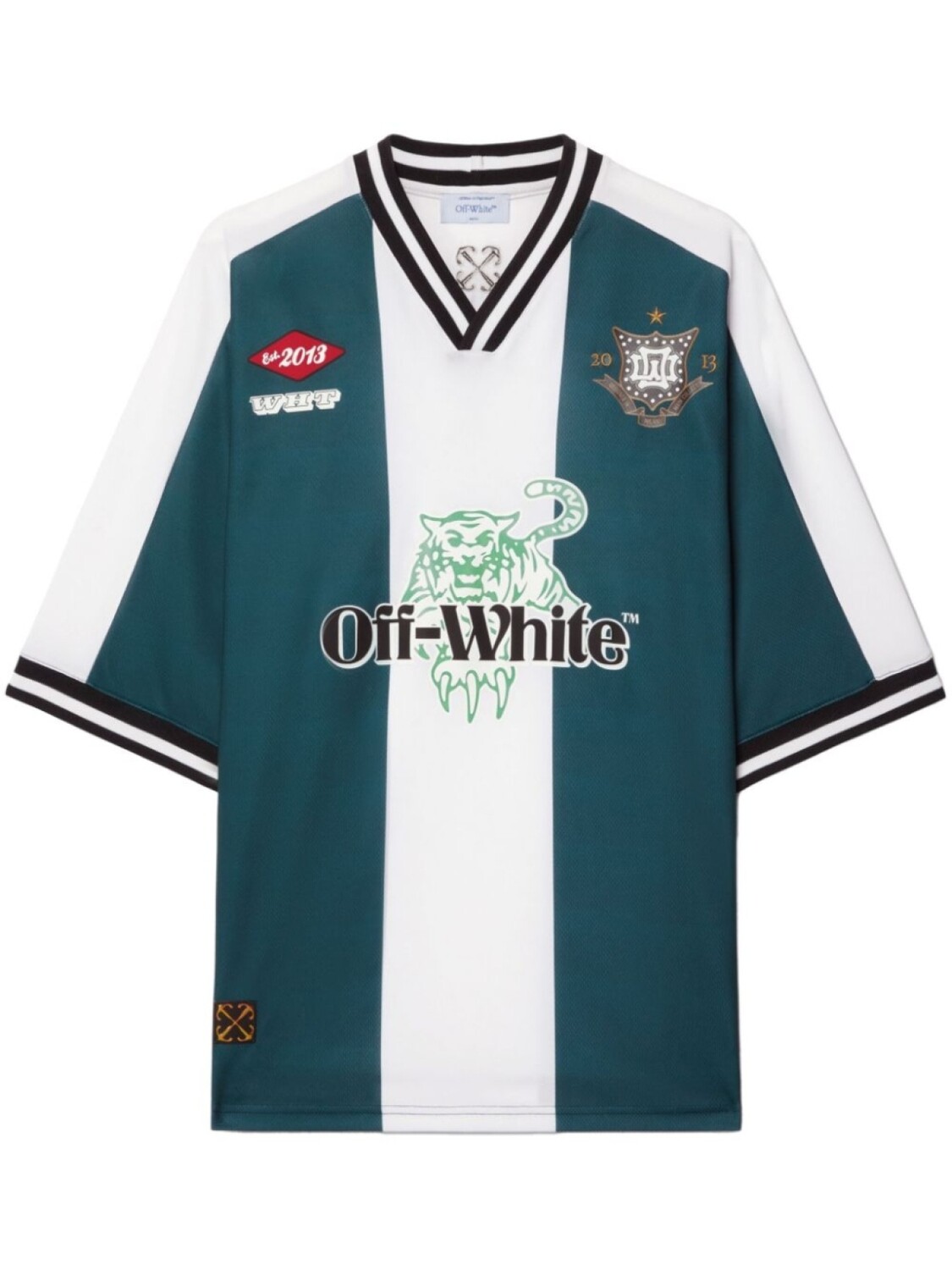 

Off-White футболка Tiger 23 Soccer, зеленый