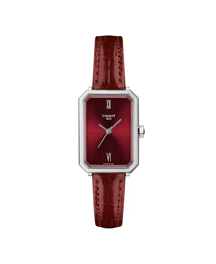 

Женские часы Quartz с красным кожаным ремешком, 21.80 мм Tissot