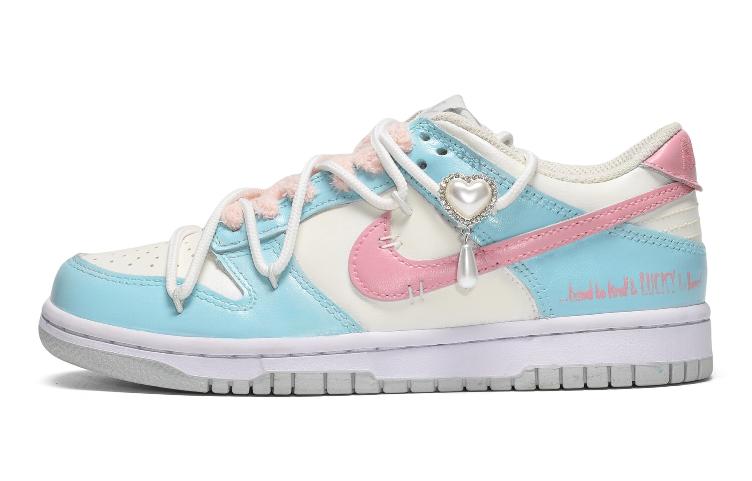 

Кроссовки Nike Dunk Skateboarding Shoes Women's Low-top Pink And Blue, розовый