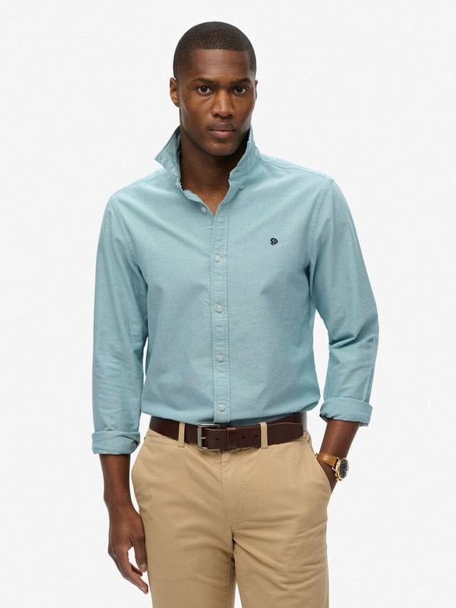Оксфордская рубашка из органического хлопка Regular Fit Superdry, Green