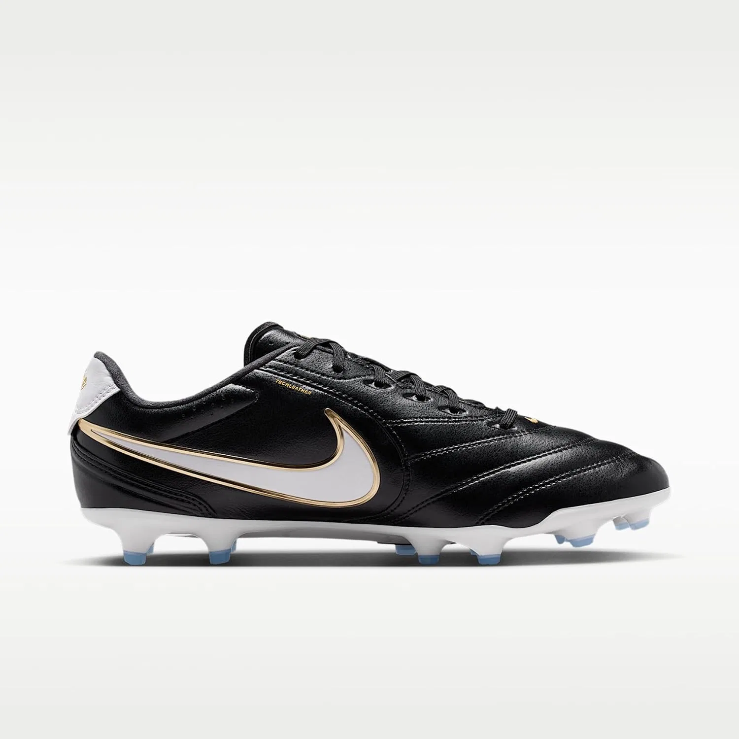 Мужские футбольные кроссовки Nike Tiempo Ligera Pro Fg, Black White — фото 3