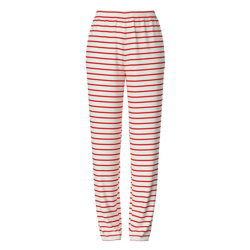 

Брюки Pieces Chilli Straight Stripe, красный/белый
